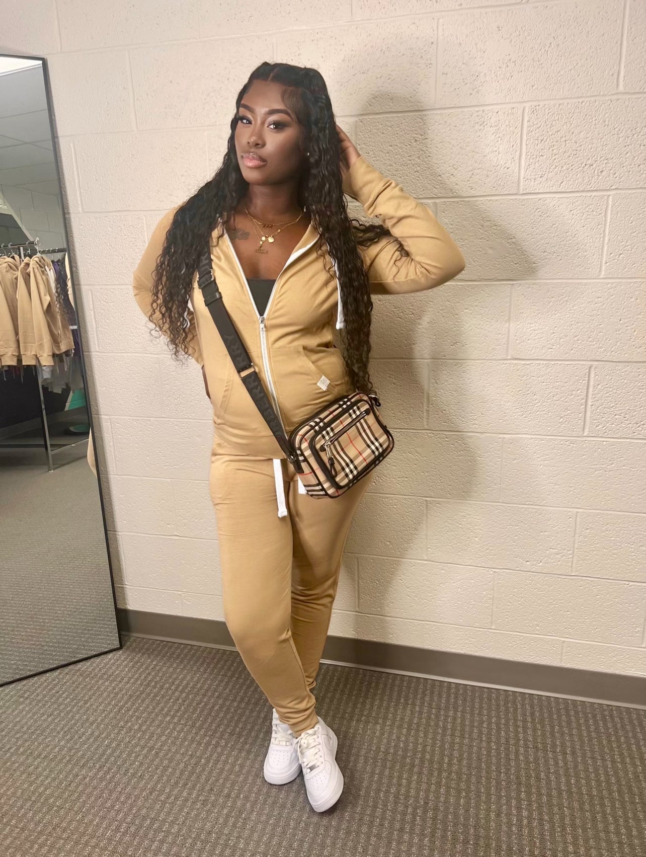 Tan Fleece Lined Jogger