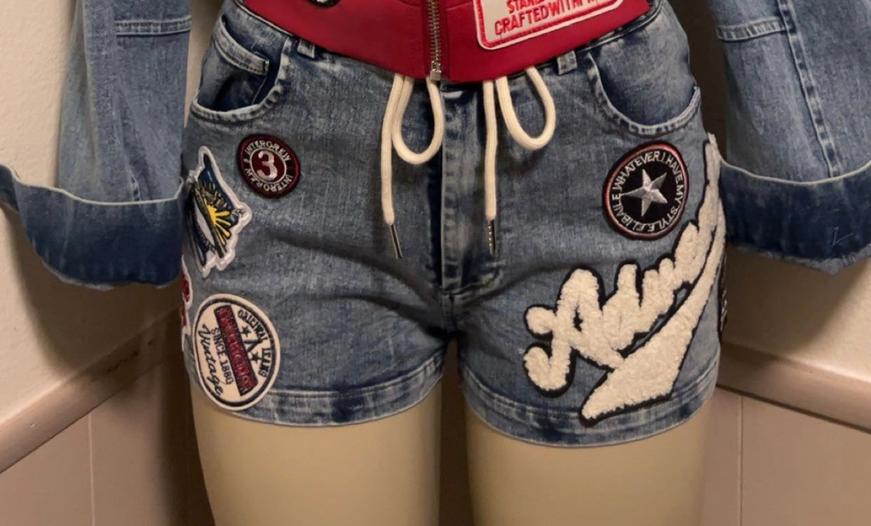 Denim Patch Shorts