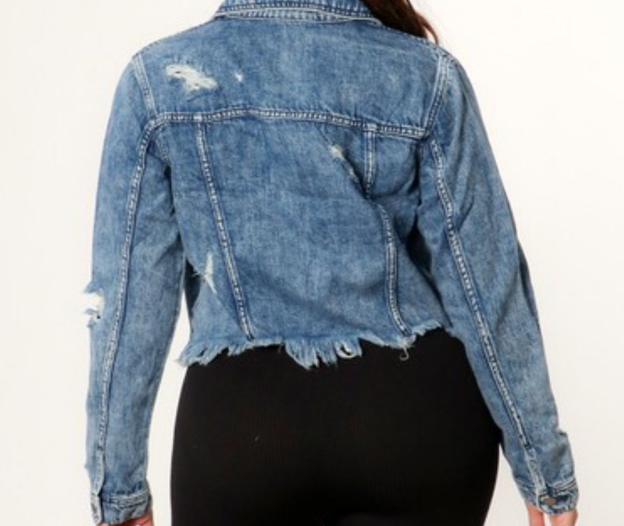 Distressed Denim Jacket