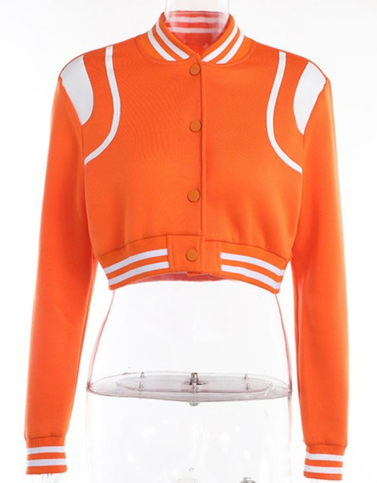 Orange Cropped Jacket