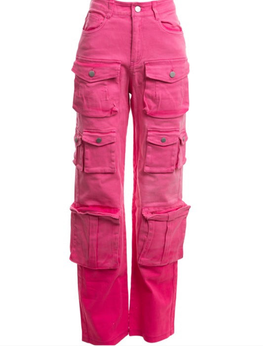 Pink Cargo Jeans