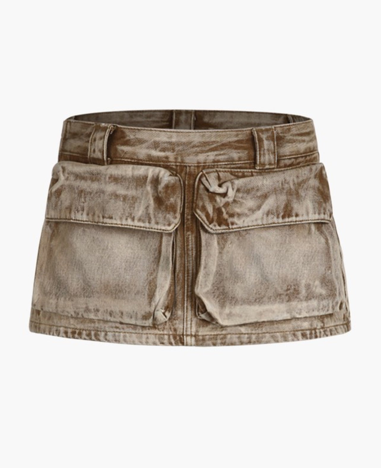 Acid Brown Cargo Skort